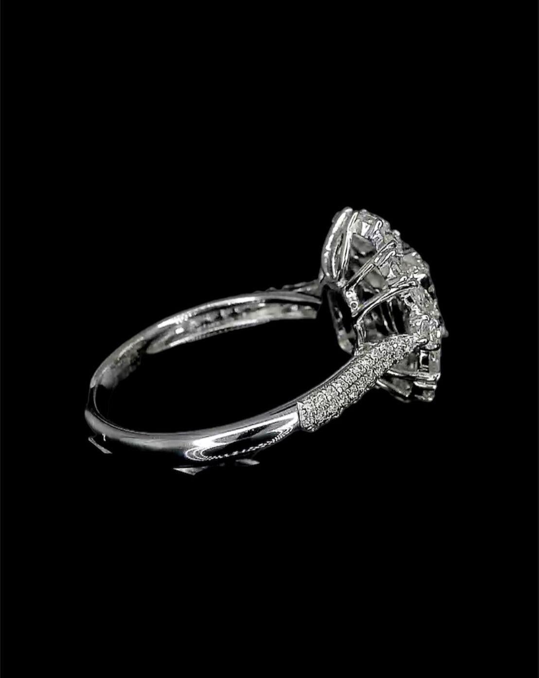 Bague de 0,72 carat, pureté SI1, certifiée GIA en vente 2