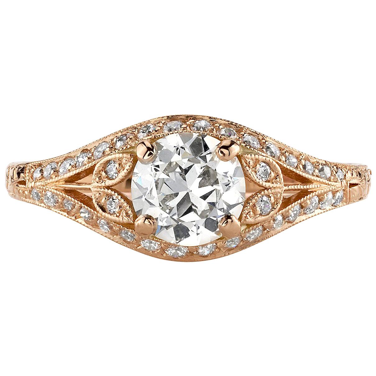 Handcrafted Chloe Old European Cut Diamond Ring by Single Stone