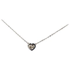 0.72 Carat GIA Heart Shaped Diamond 18 Carat White Gold Necklace