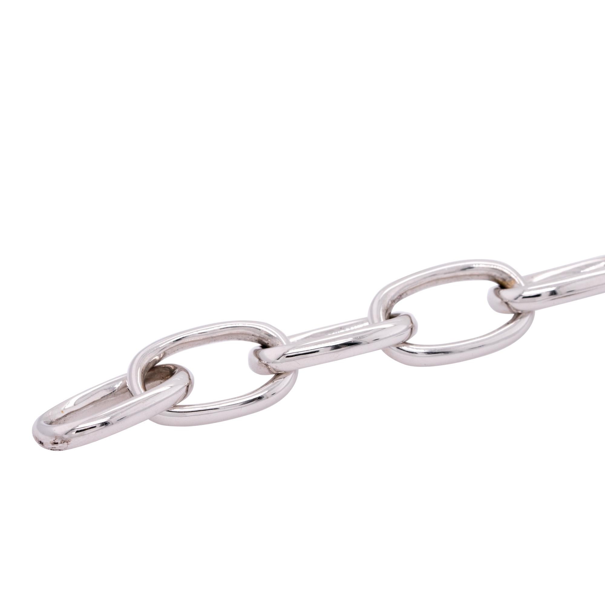 Men's 0.72 Carat Round Cut Pave Diamond Link Bracelet For Sale