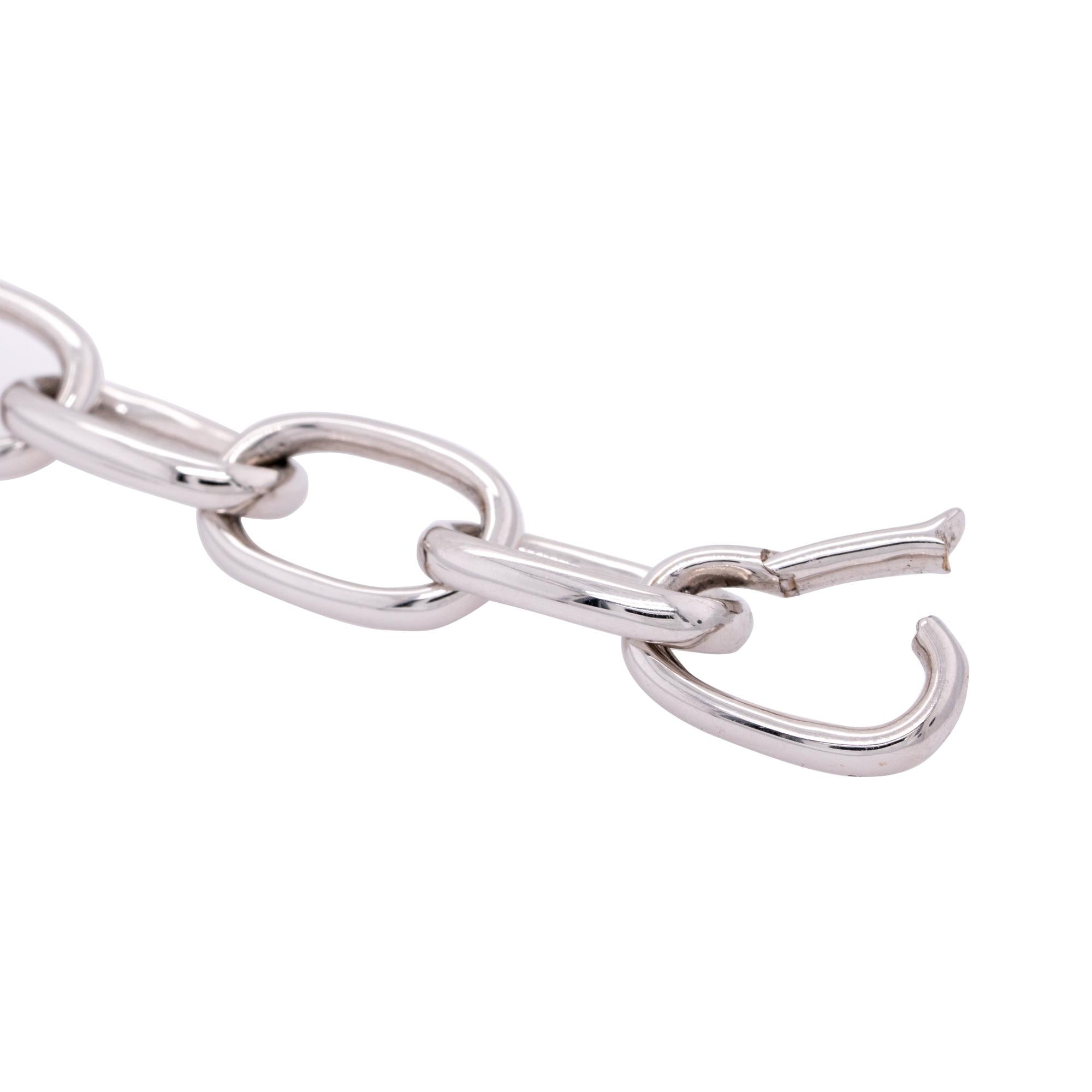 0.72 Carat Round Cut Pave Diamond Link Bracelet For Sale 1