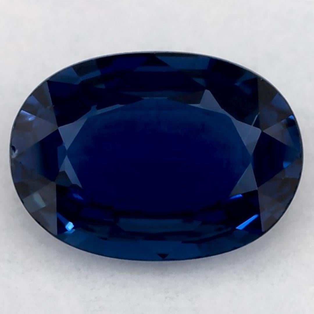 0.72 Karat Blauer Saphir Oval Loser Edelstein