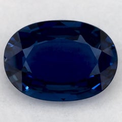 0.72 Karat Blauer Saphir Oval Loser Edelstein
