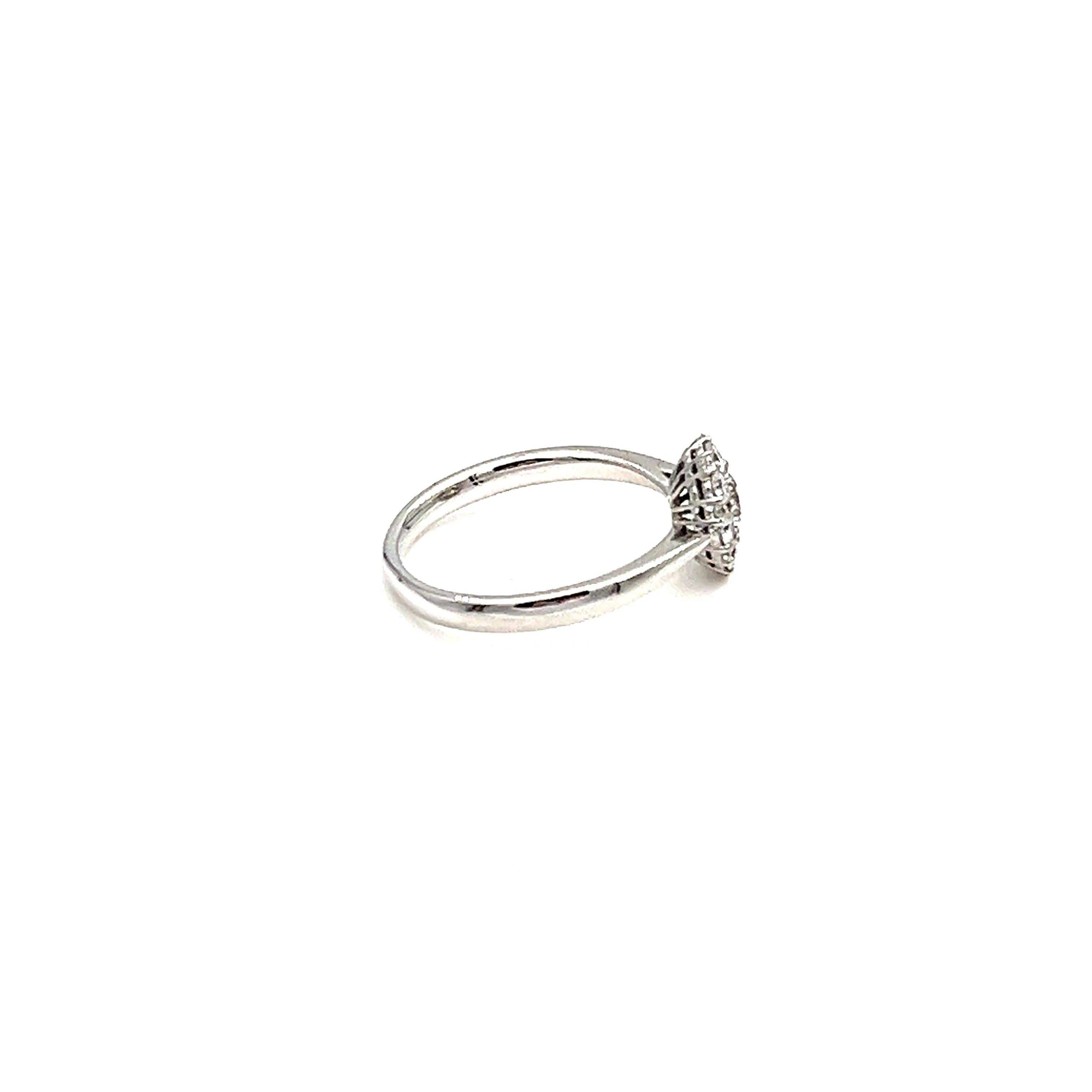 0,72 Karat Cluster-Diamantring für Damen oder Herren im Angebot
