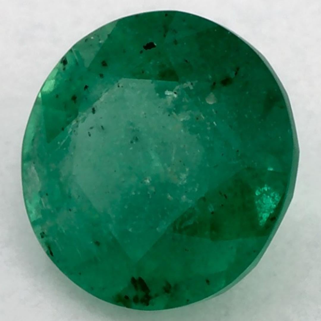 0.72 Ct Smaragd Runde Lose Edelstein (Rundschliff) im Angebot