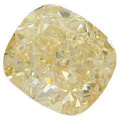  0.72Carat Fancy Light Brownish Yellow Cushion Diamond SI1 Clarity GIA Certified