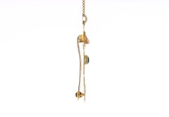 0.72ct 18K Colombian Emerald, Asscher Cut Pre-Colombian Yellow Gold Pendant