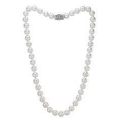 0.72ct Diamond and Pearl Necklace