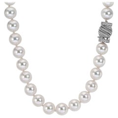 0.72ct Diamond and Pearl Necklace