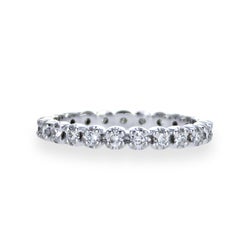 0.72Ct Natural Round Diamonds Eternity Ring