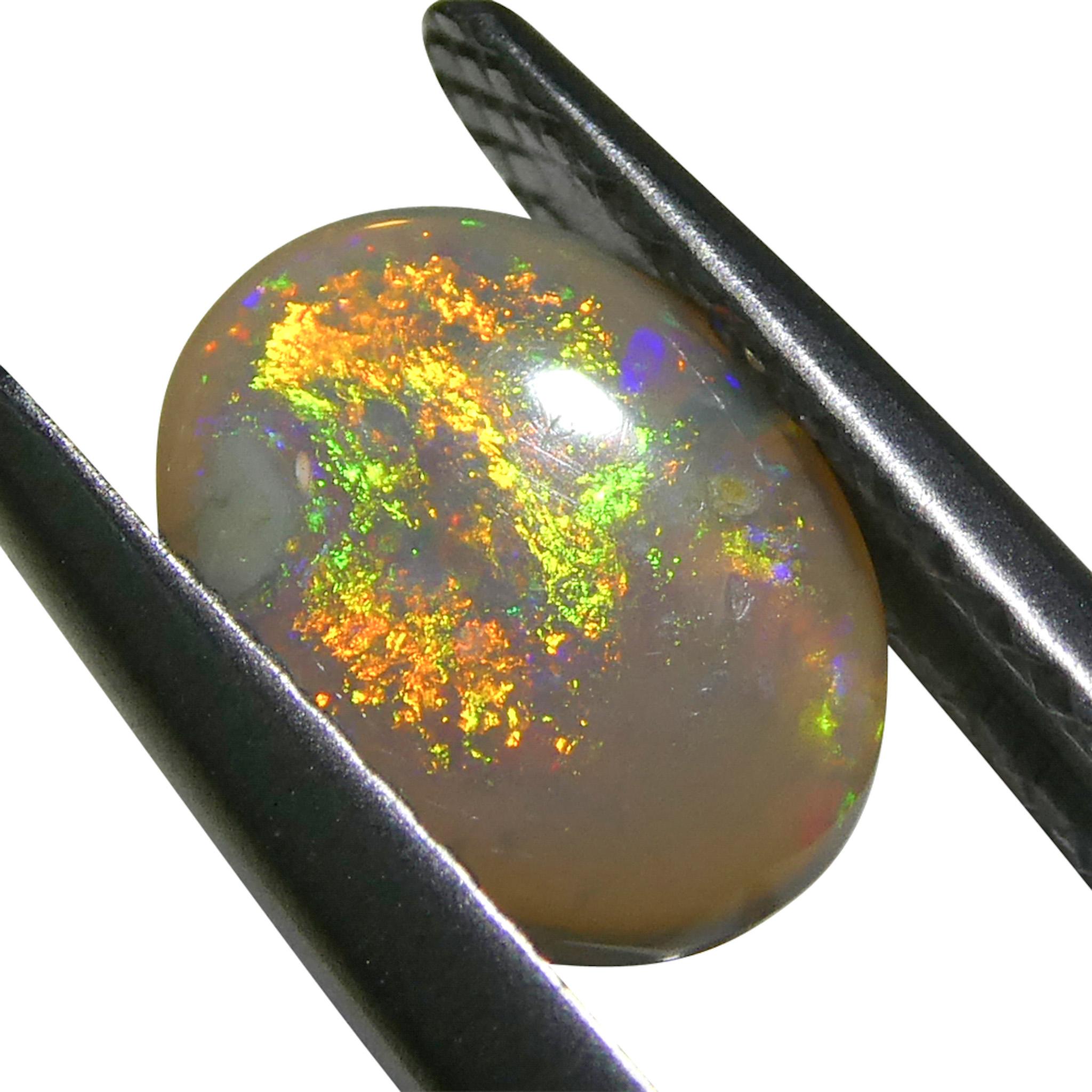 0.72ct Opale grigio ovale cabochon dall'Australia in vendita 6