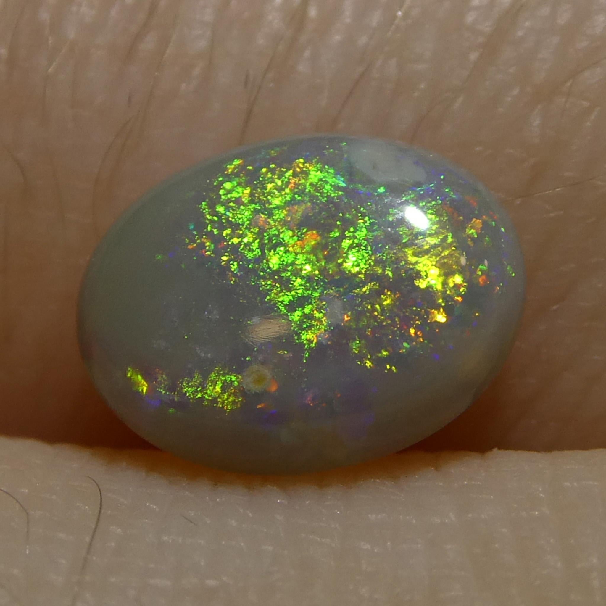 0.72ct Opale grigio ovale cabochon dall'Australia in vendita 7