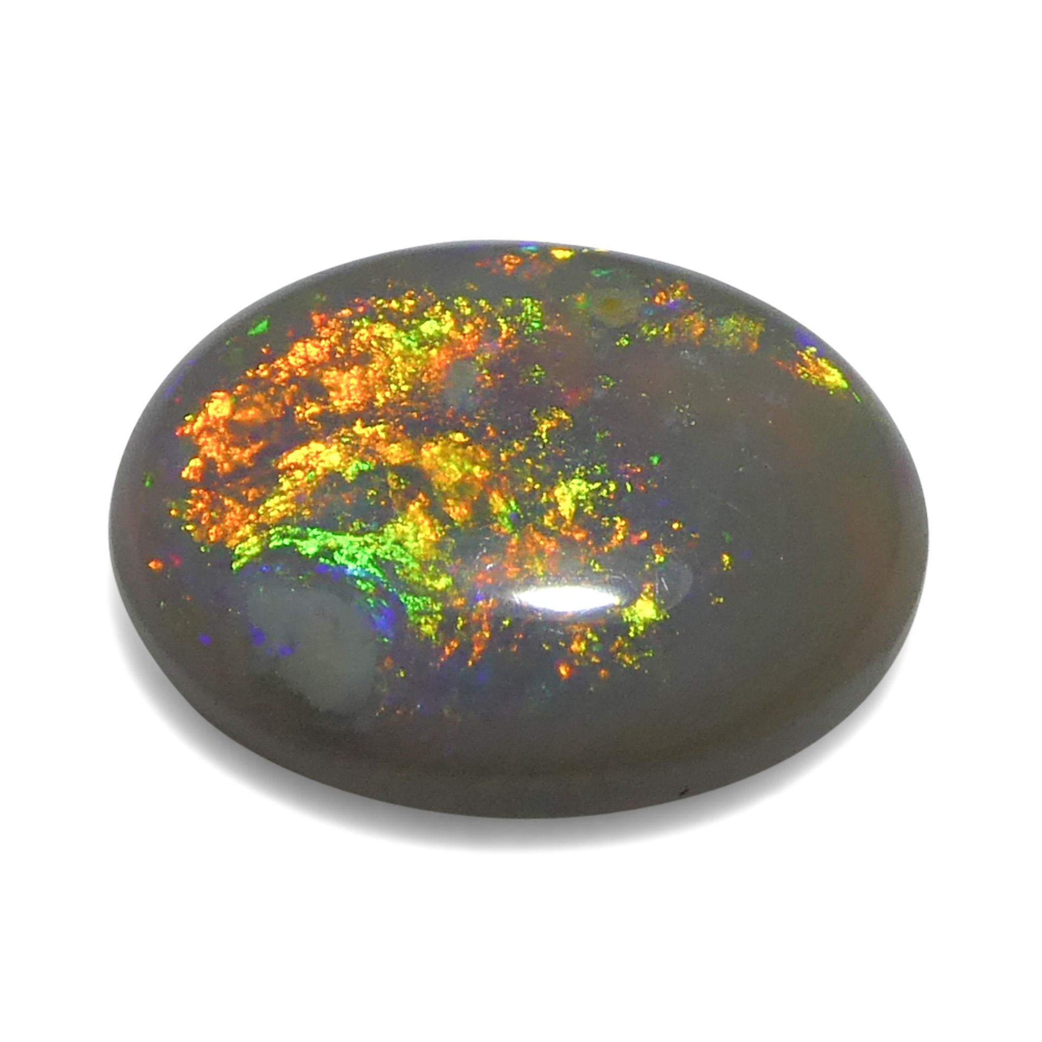 da uomo o donna 0.72ct Opale grigio ovale cabochon dall'Australia in vendita