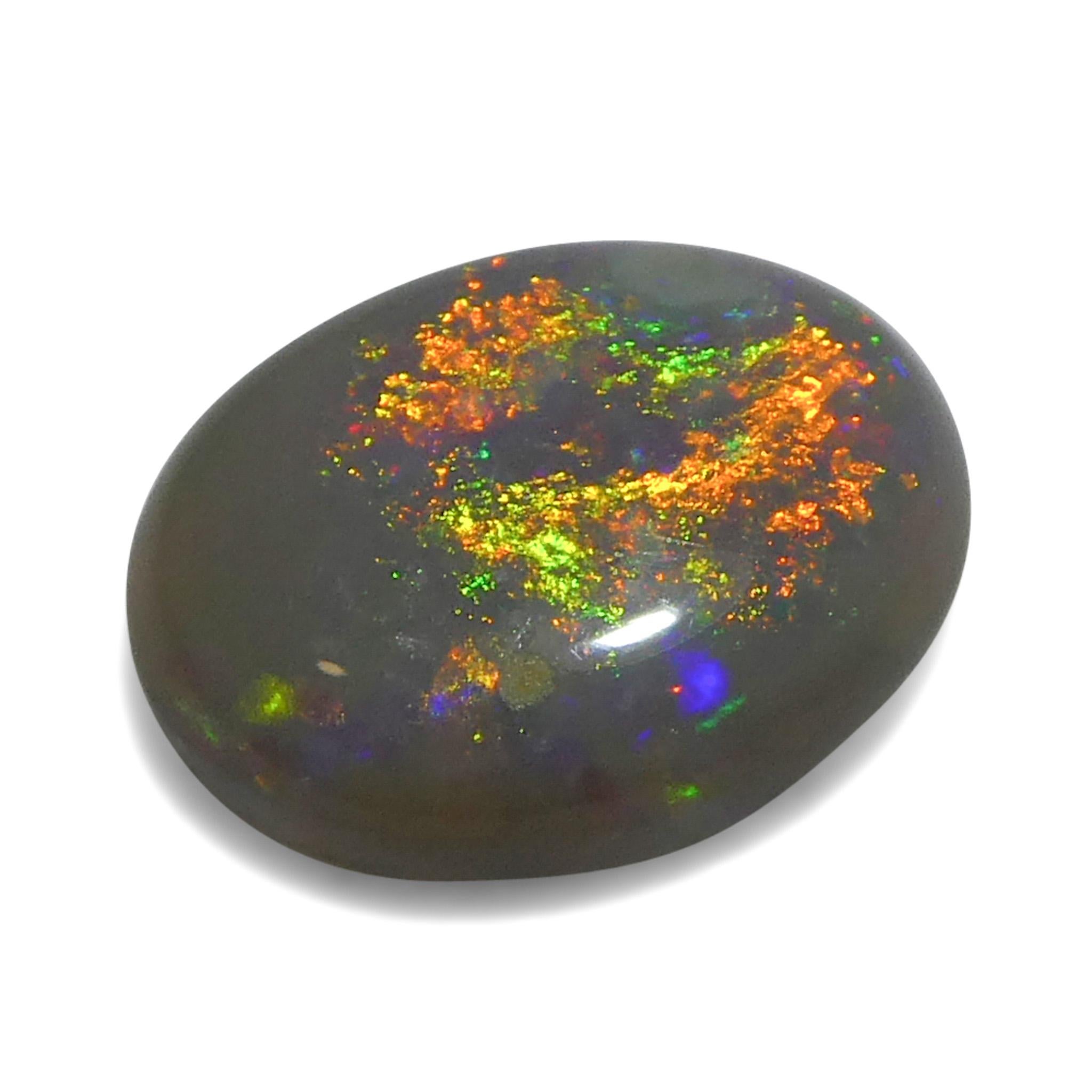 0.72ct Opale grigio ovale cabochon dall'Australia in vendita 1