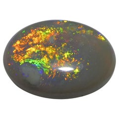 0.72ct Oval Cabochon Gray Opal from Australia