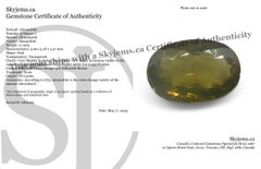 0.72ct Oval Yellowish Green to Yellowish Brown Alexandrite from Sri Lanka