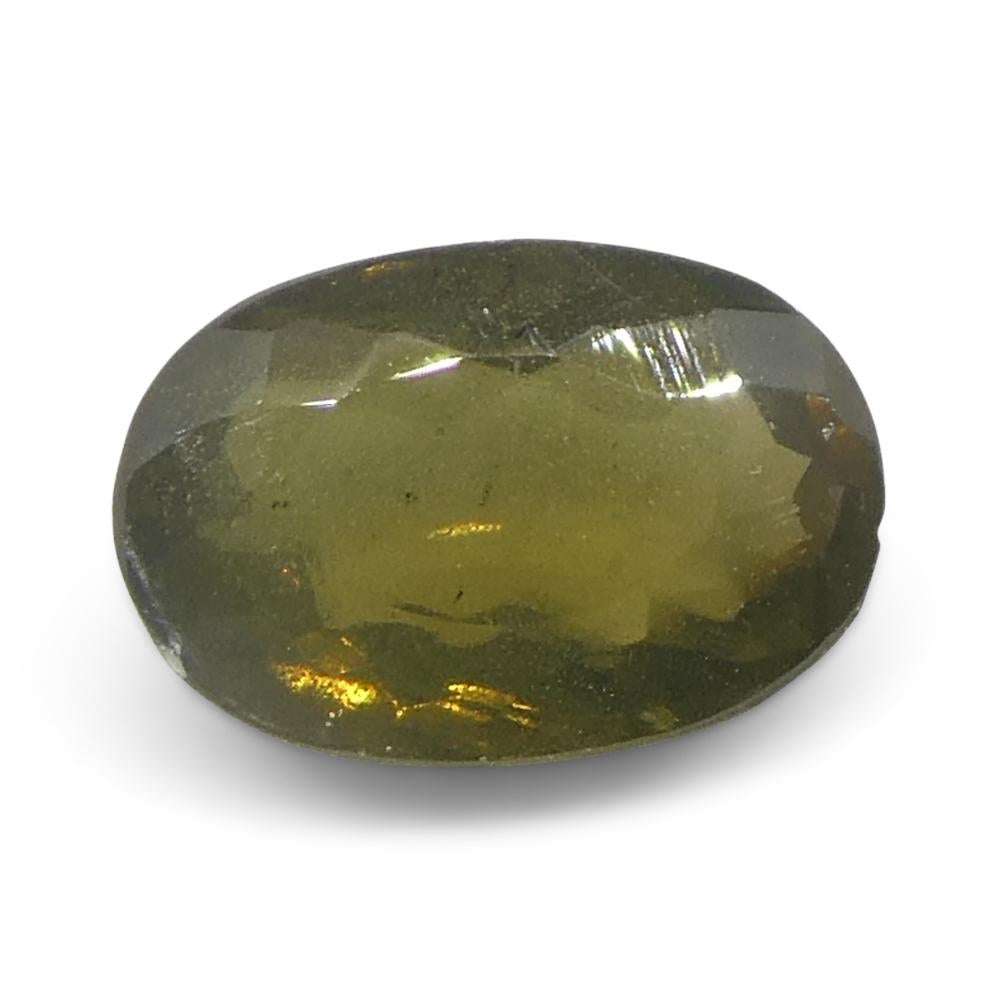 da uomo o donna 0.72ct Oval Yellowish Green to Yellowish Brown Alexandrite dallo Sri Lanka in vendita
