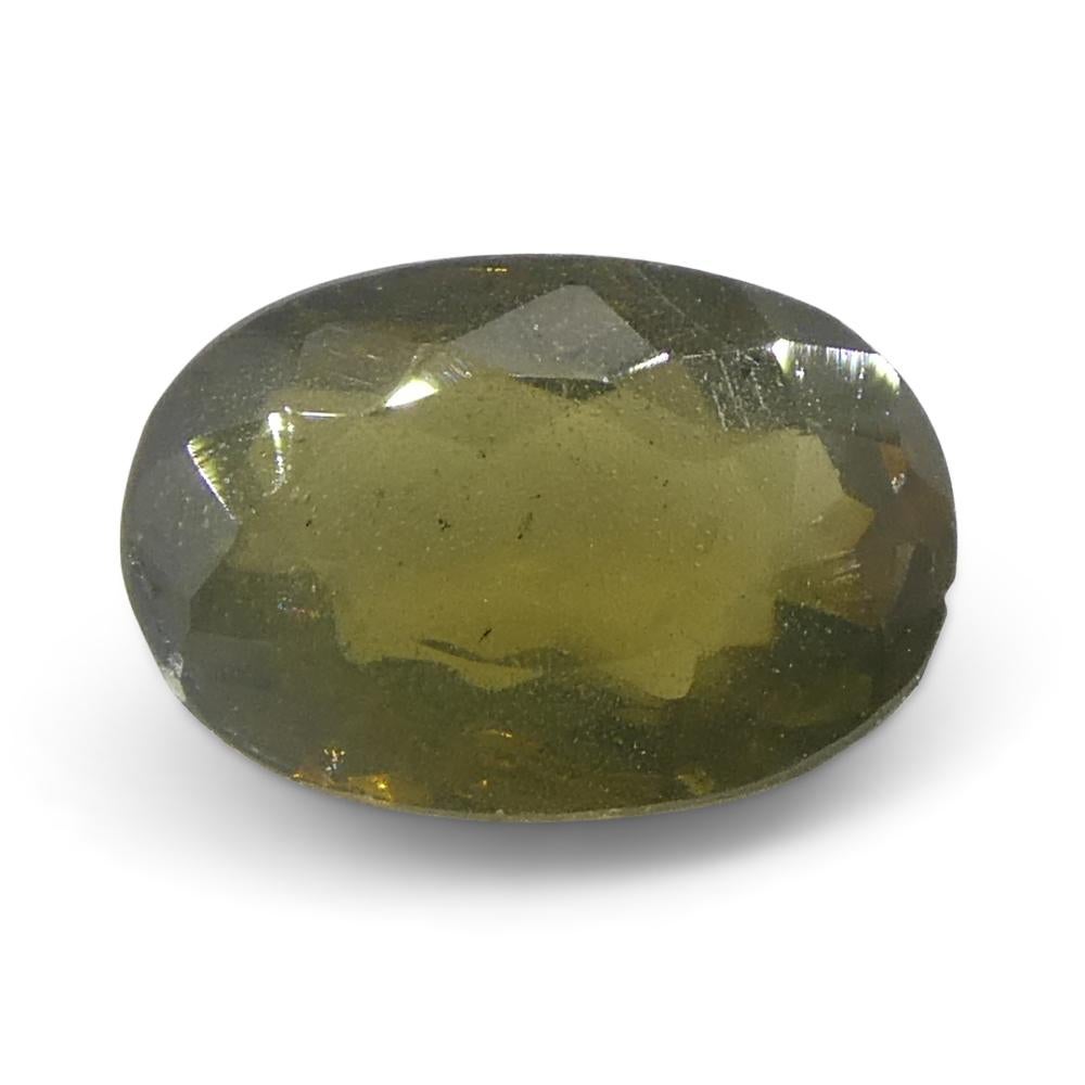 0.72ct Oval Yellowish Green to Yellowish Brown Alexandrite dallo Sri Lanka in vendita 1