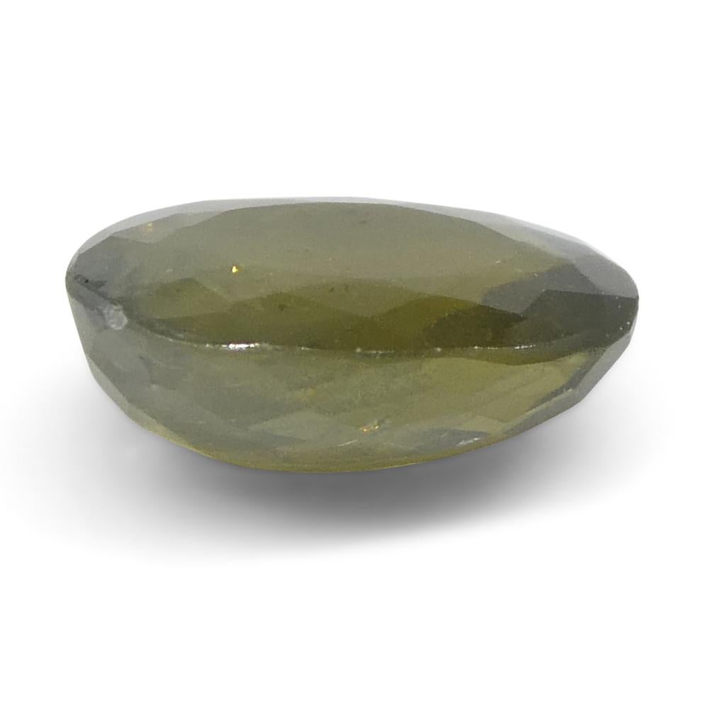 0.72ct Oval Yellowish Green to Yellowish Brown Alexandrite dallo Sri Lanka in vendita 3