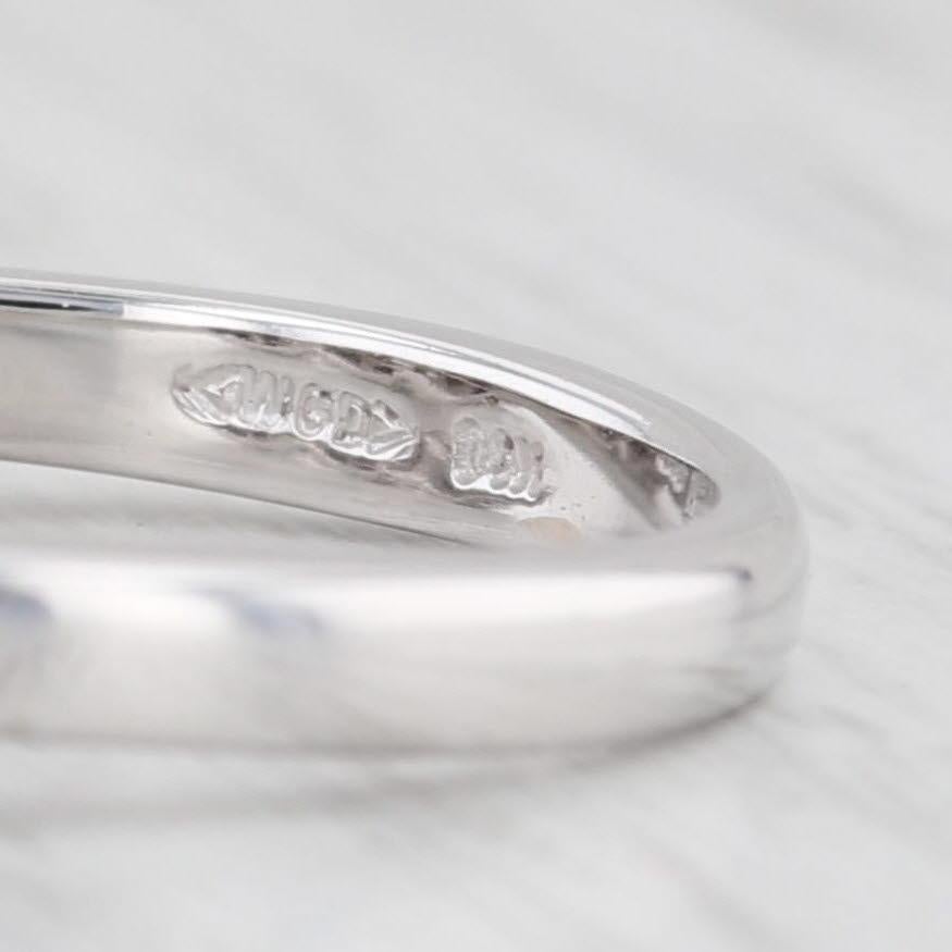 0,72 Karat Diamant-Blumen-Cluster-Ring 14k Weißgold Größe 7 Verlobungsring Vintage im Angebot 1