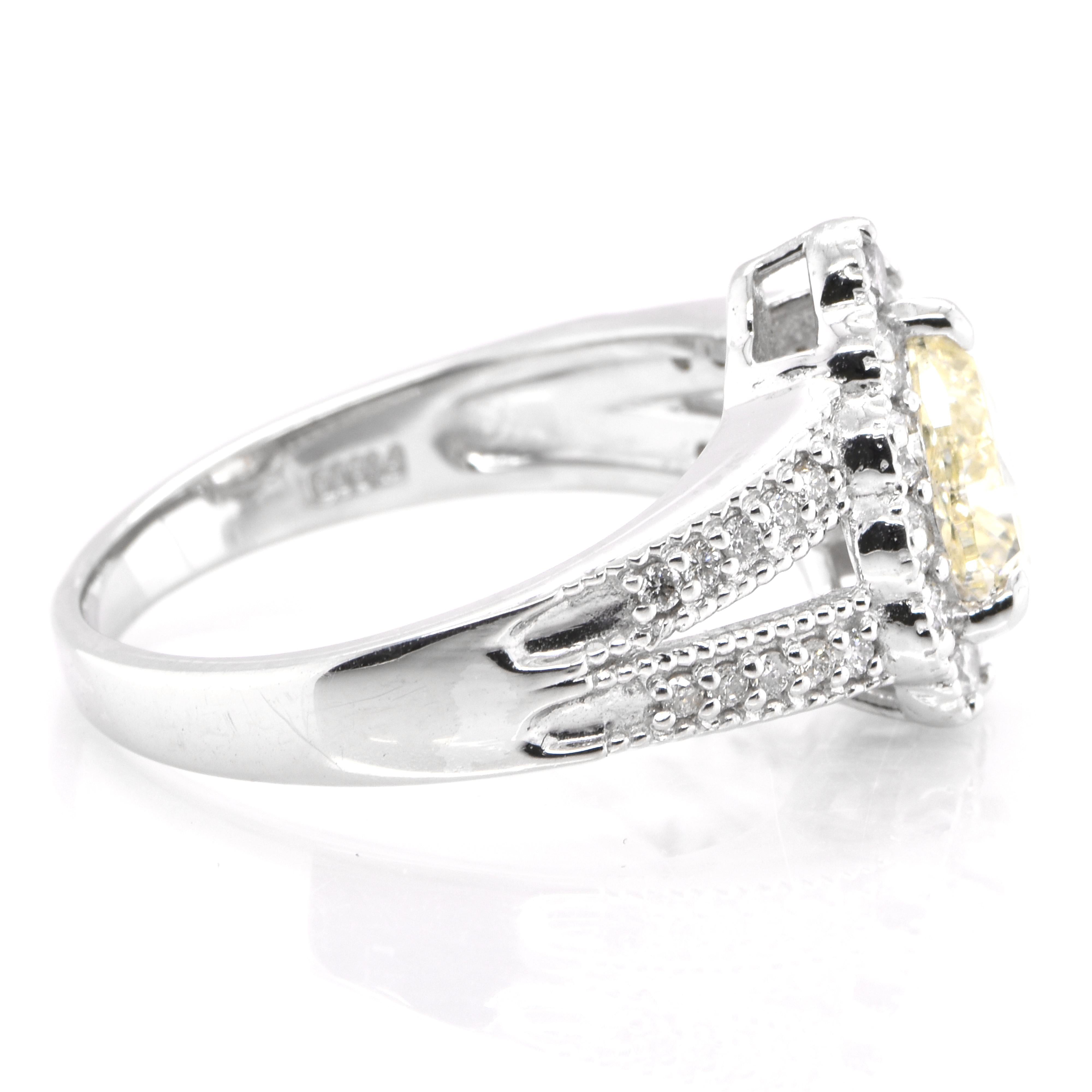 Women's 0.73 Carat Natural Rose Cut Diamond Ring Set in Platinum For Sale