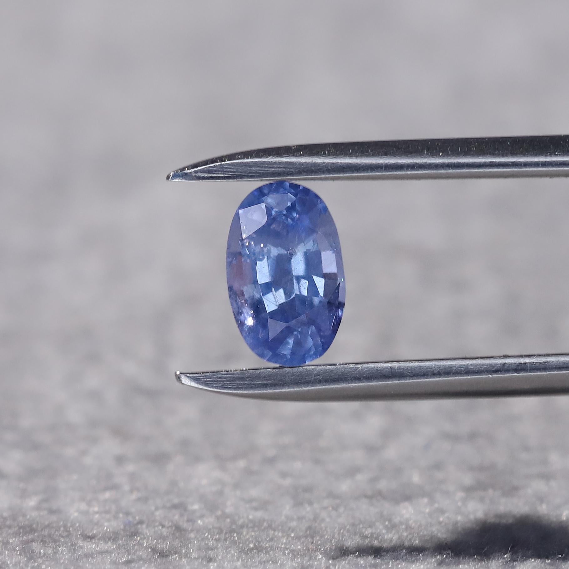 Oval Cut 0.73 Carat Petite Natural Unheated Blue Sapphire Loose Gemstone from Sri Lanka