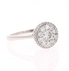 0.73 Carat Round Invisible Diamond Engagement Ring