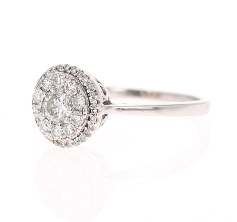 Inconspicuous Rings 0.73 Carat Round Invisible Diamond Engagement Ring For Sale at 1stDibs