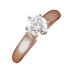 0.73 Carat Solitaire Round Diamond Ring Set in 14 Karat Gold with EGL Certified 0.73 Carat Solitaire Round Diamond Ring Set in 14 Karat Gold with EGL Certified