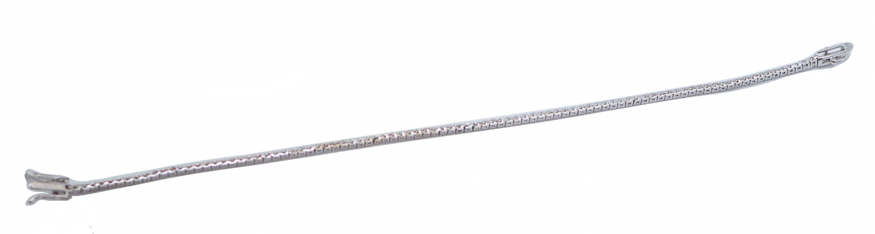 Retro 0.73 Carats Diamonds, White Gold Tennis Bracelet. For Sale