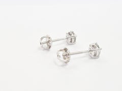 Brillante Jewels 0.73ct Round Diamond Stud Earrings in 14K White Gold