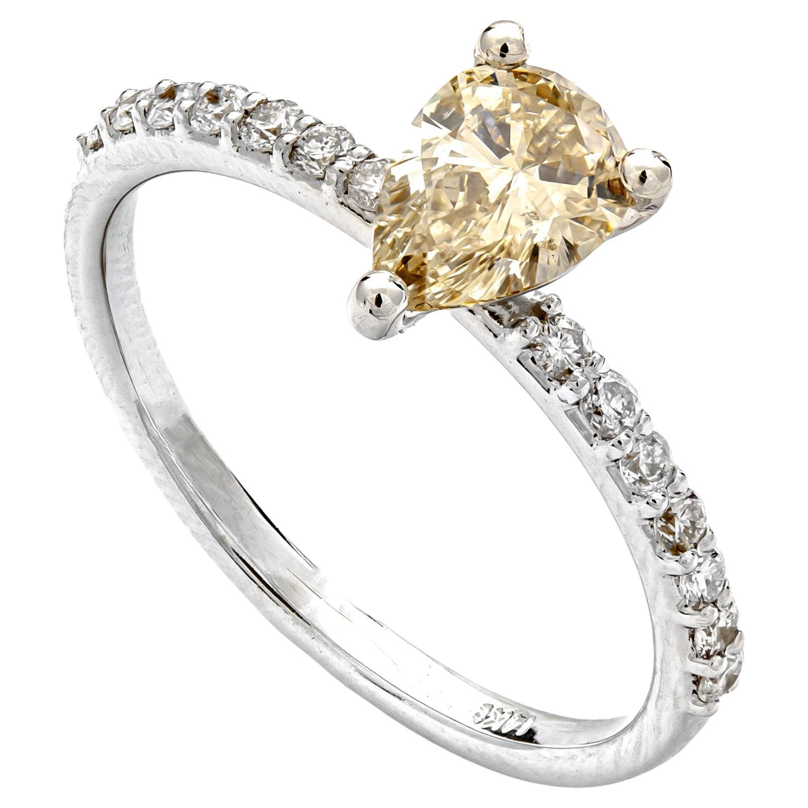 GIA Certified Natural Color Fancy Brownish Greenish Yellow Diamond 4.5