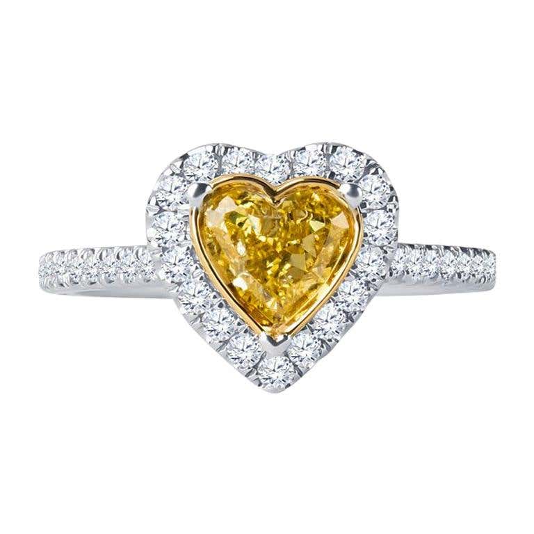 7.43 Carat Heart Shaped Diamond Platinum Engagement Ring at 1stDibs