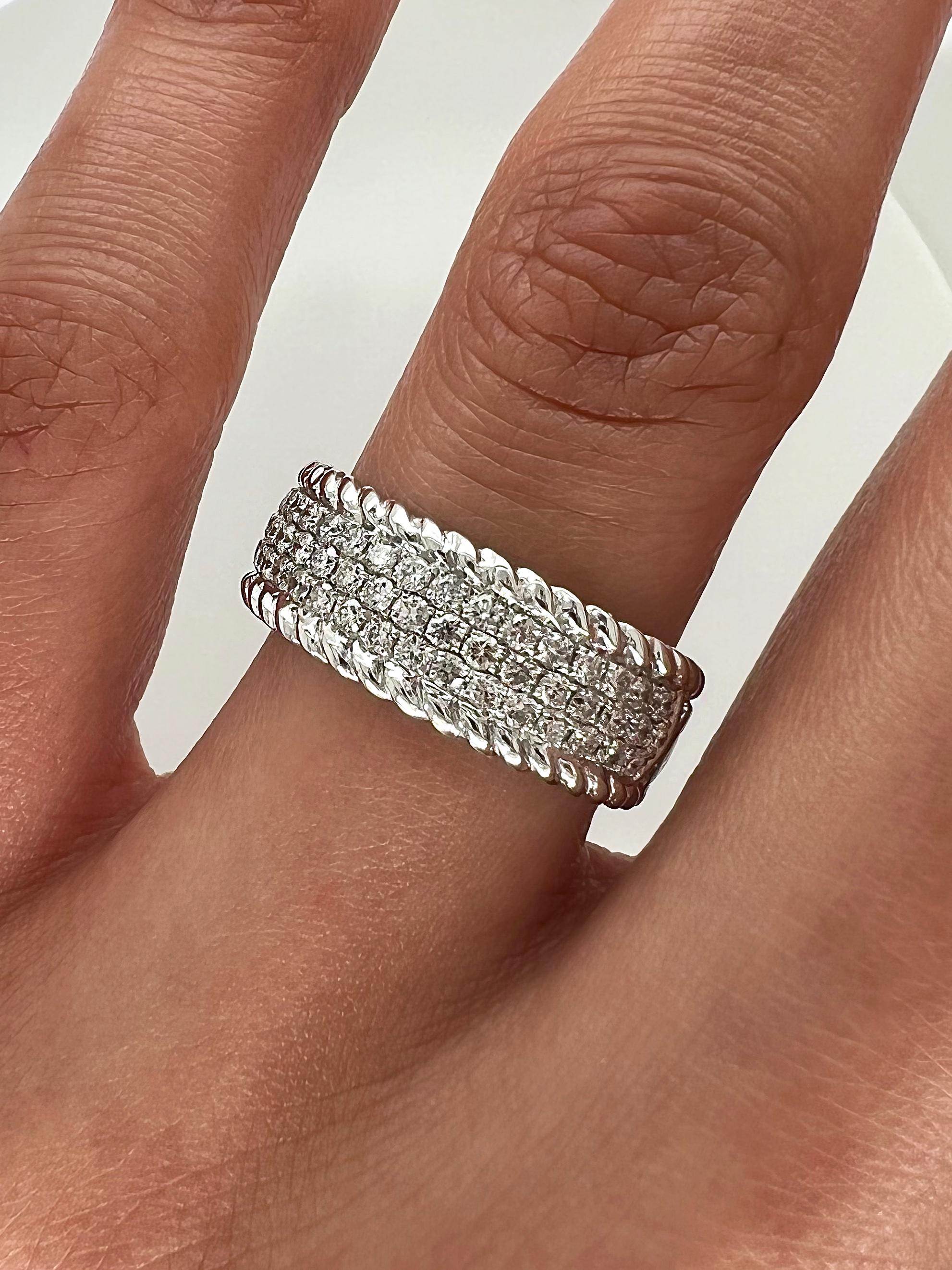 0.73Carat Ladies Diamond Band In New Condition For Sale In New York, NY
