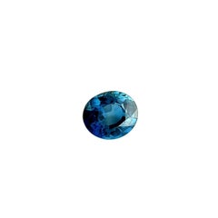 0.73ct Deep Blue Natural Sapphire Oval Loose Cut Gemstone VS