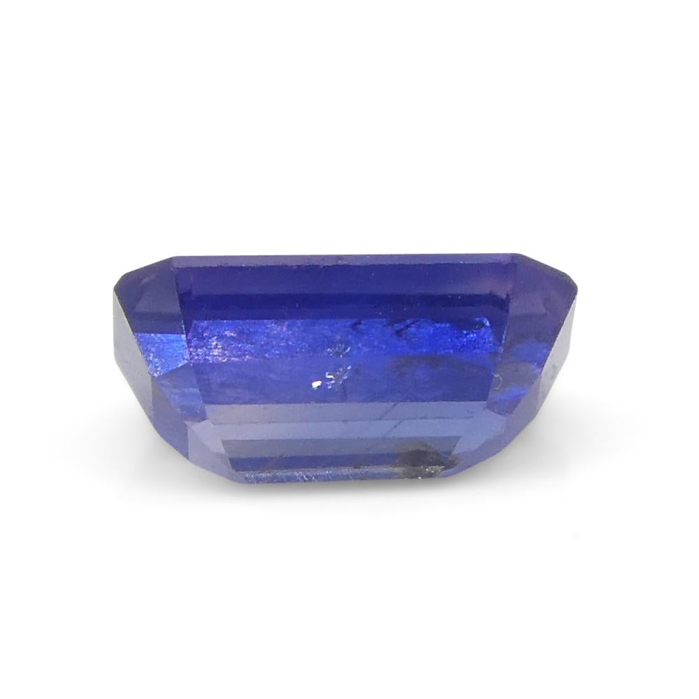0.73ct Emerald Cut Blue Sapphire from East Africa, Unheated For Sale 1