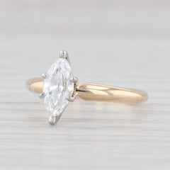 0.73ct Marquise Solitaire Engagement Ring 14k Yellow Gold Size 4.5