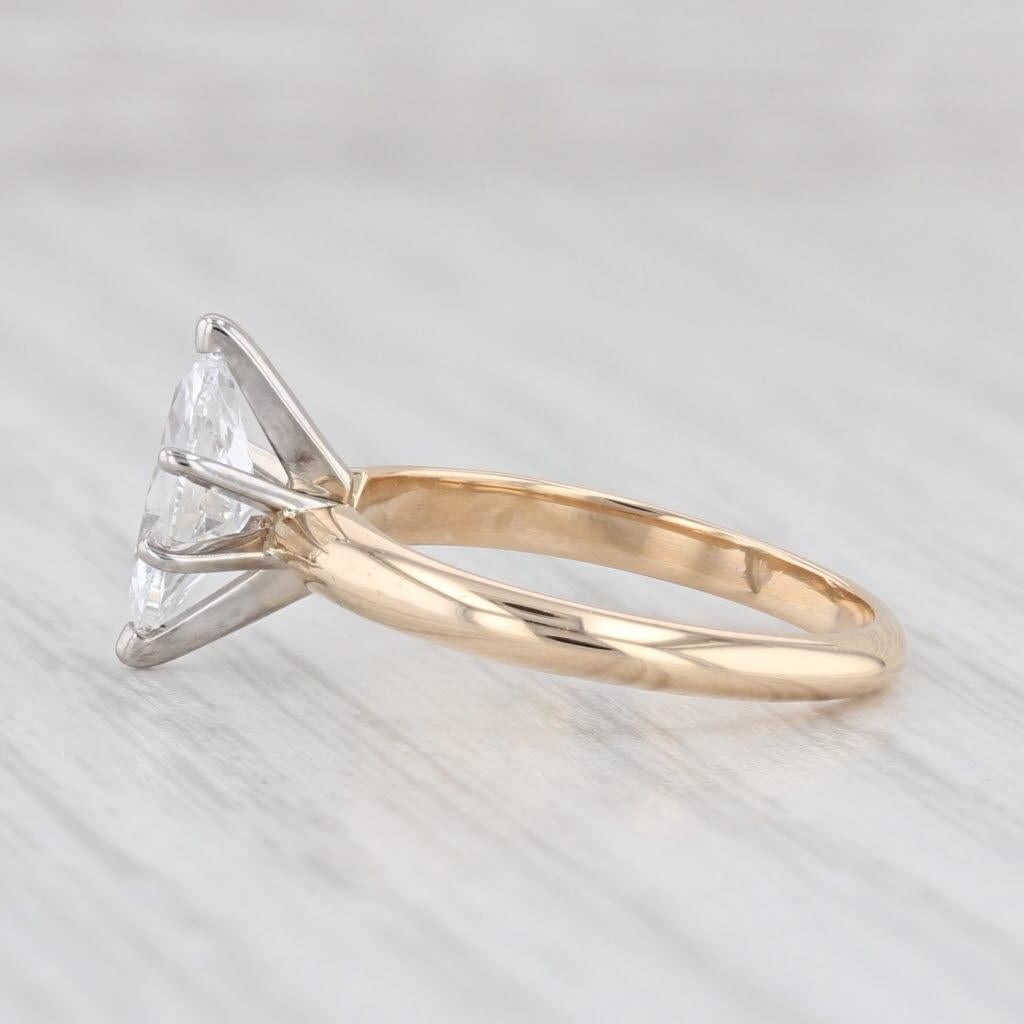 0.73ct Marquise Solitaire Engagement Ring 14k Yellow Gold Size 4.5 In Good Condition For Sale In McLeansville, NC