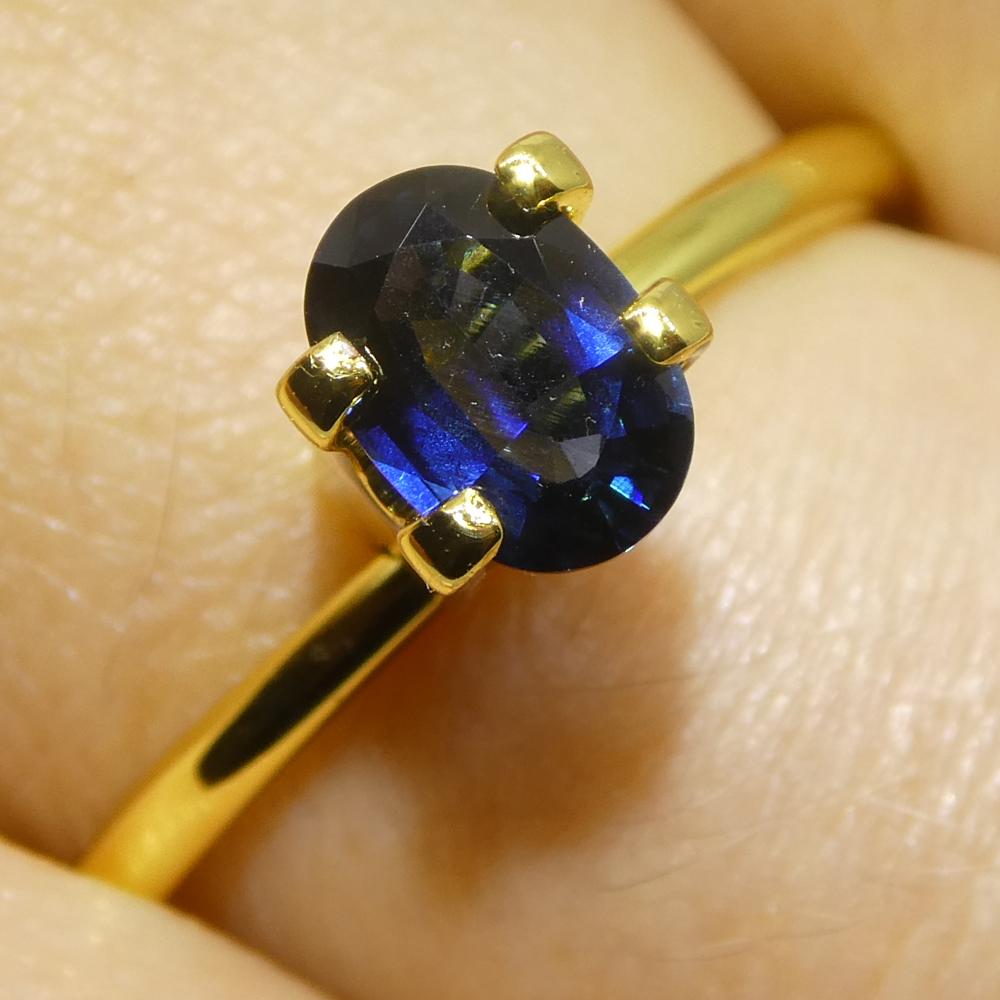 0,73ct Ovaler Blauer Saphir aus Madgaskar im Angebot 8