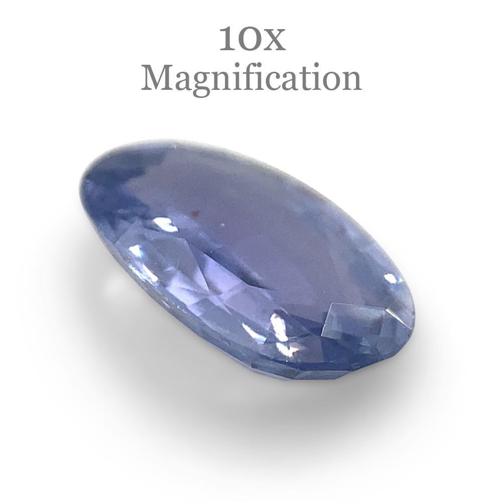 0.73ct Oval Icy Blue Sapphire from Sri Lanka Unheated For Sale 5