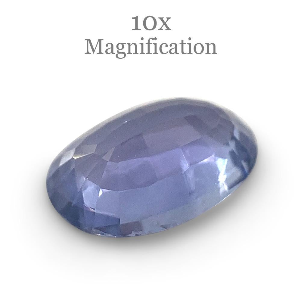 0.73ct Oval Icy Blue Sapphire from Sri Lanka Unheated For Sale 6