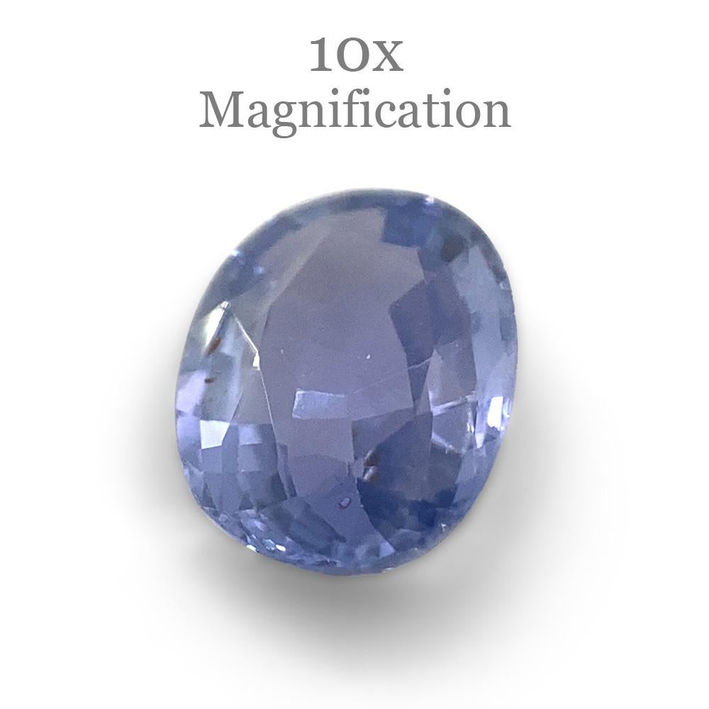 0.73ct Oval Icy Blue Sapphire from Sri Lanka Unheated For Sale 7