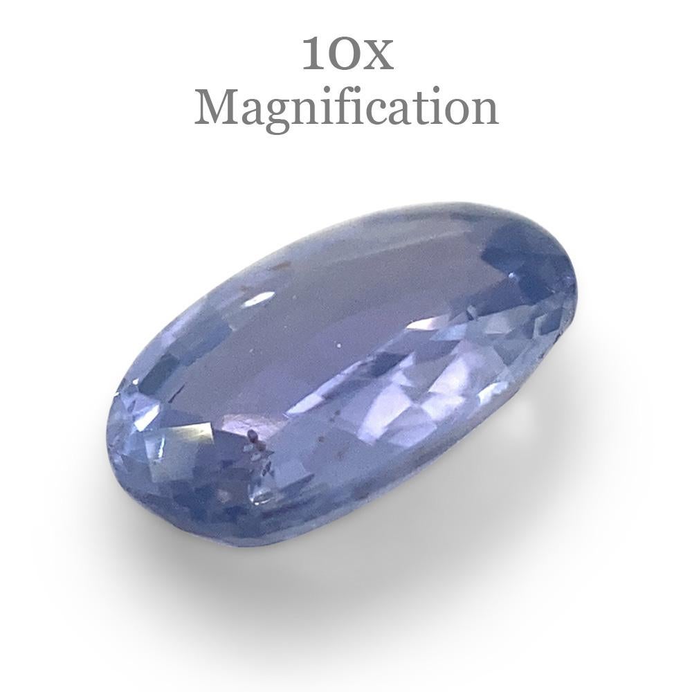 0.73ct Oval Icy Blue Sapphire from Sri Lanka Unheated For Sale 8