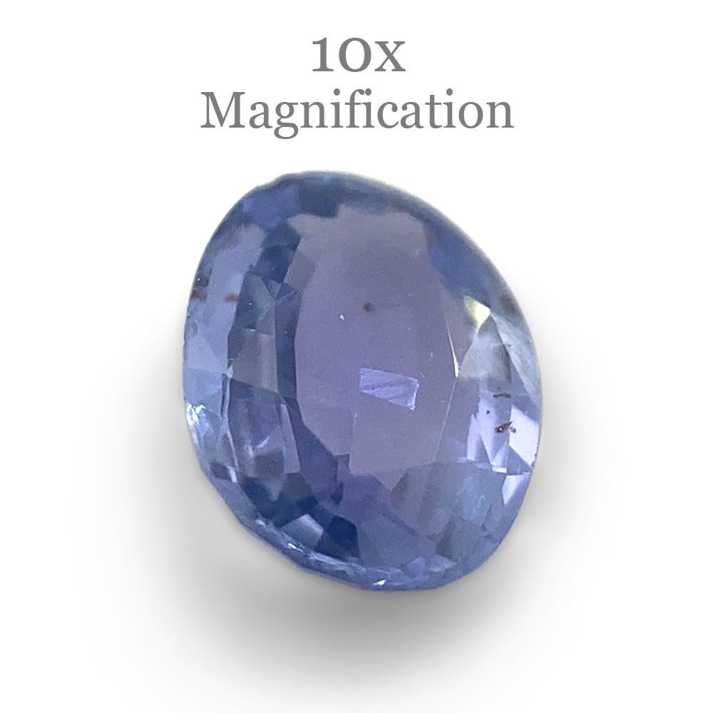 0.73ct Oval Icy Blue Sapphire from Sri Lanka Unheated In New Condition For Sale In Toronto, Ontario