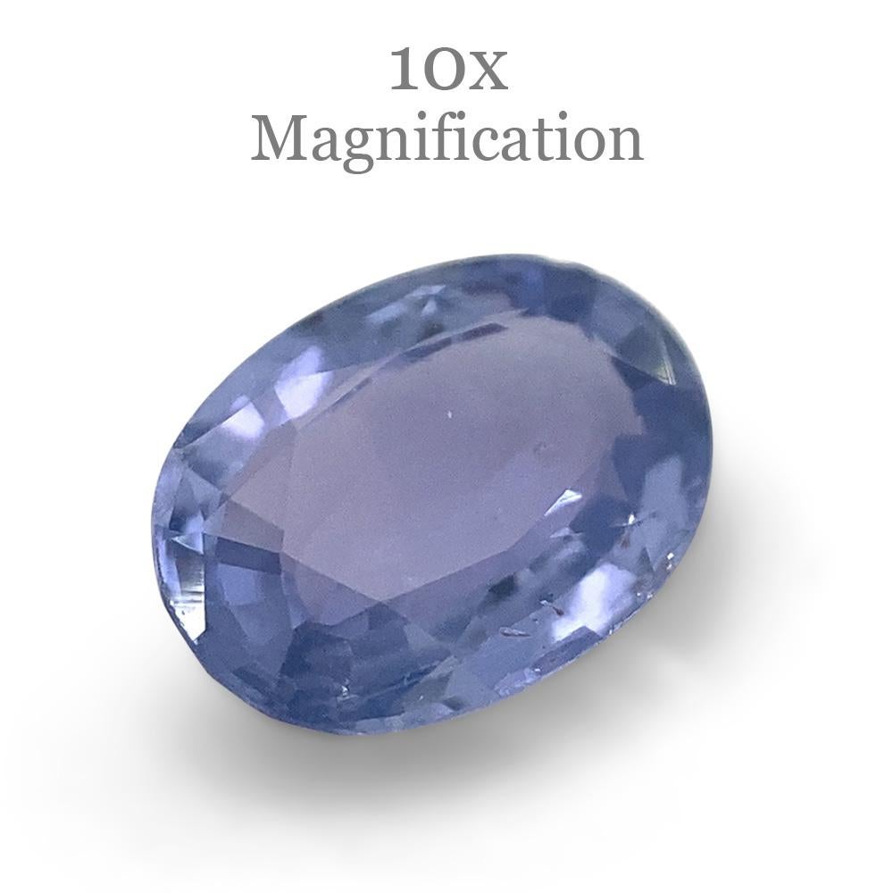 0.73ct Oval Icy Blue Sapphire from Sri Lanka Unheated For Sale 1