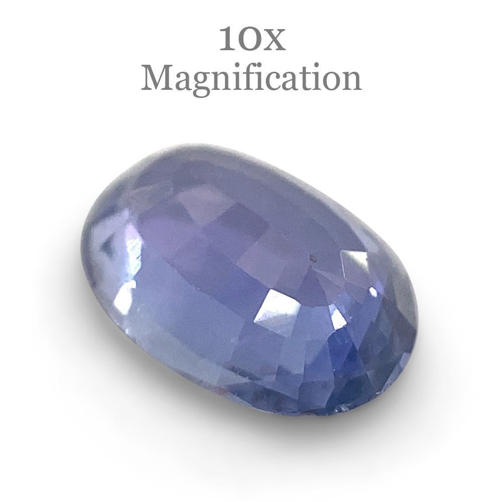 0.73ct Oval Icy Blue Sapphire from Sri Lanka Unheated For Sale 2