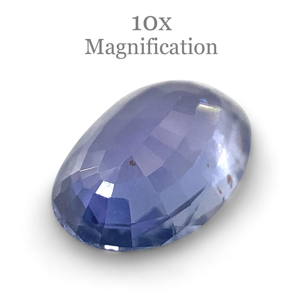 0.73ct Oval Icy Blue Sapphire from Sri Lanka Unheated For Sale 3