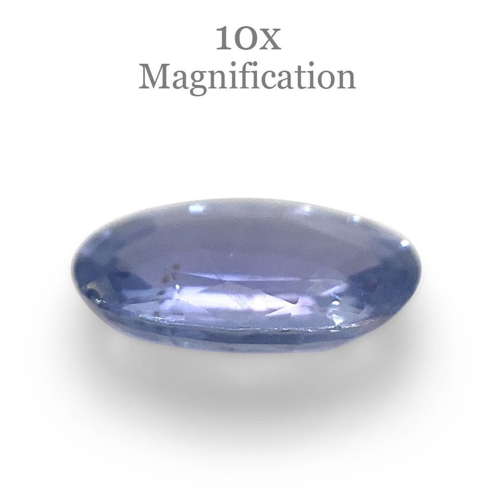 0.73ct Oval Icy Blue Sapphire from Sri Lanka Unheated For Sale 4