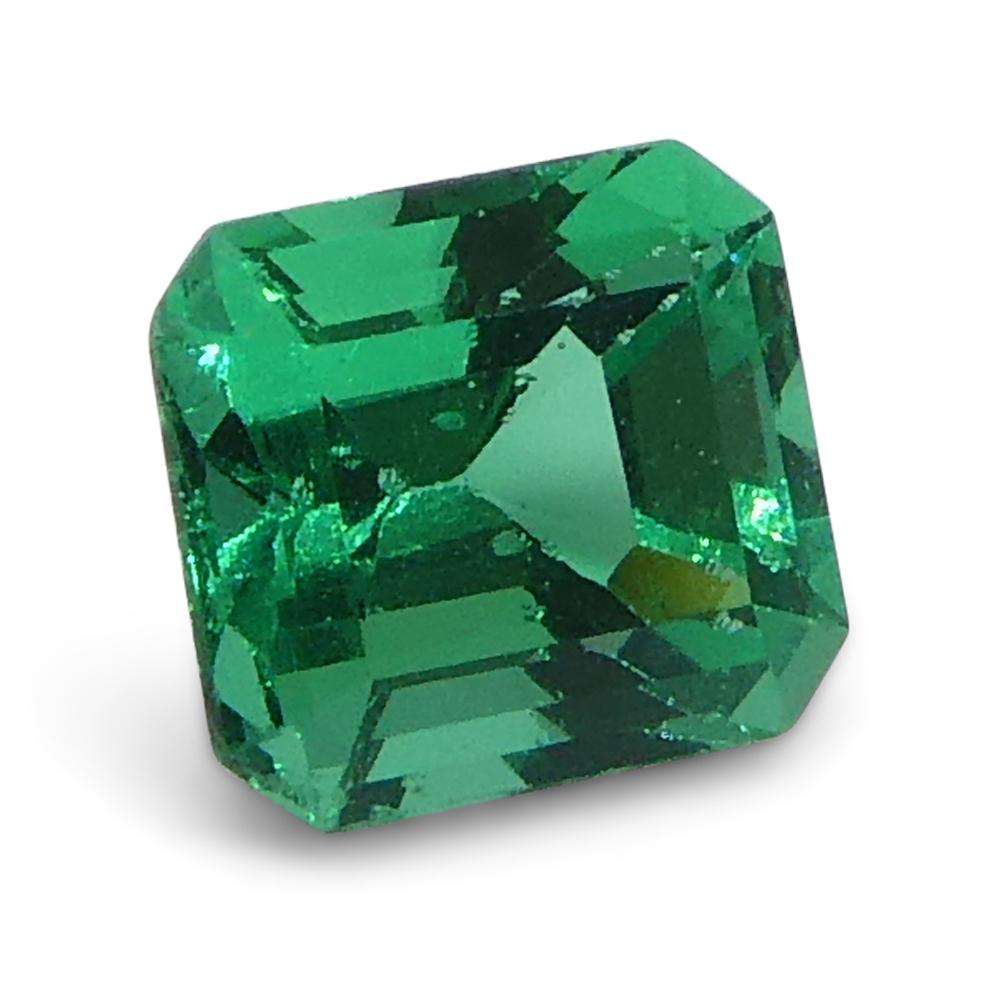 0.73ct Rectangular/Emerald Cut Green Emerald from Colombia For Sale 1