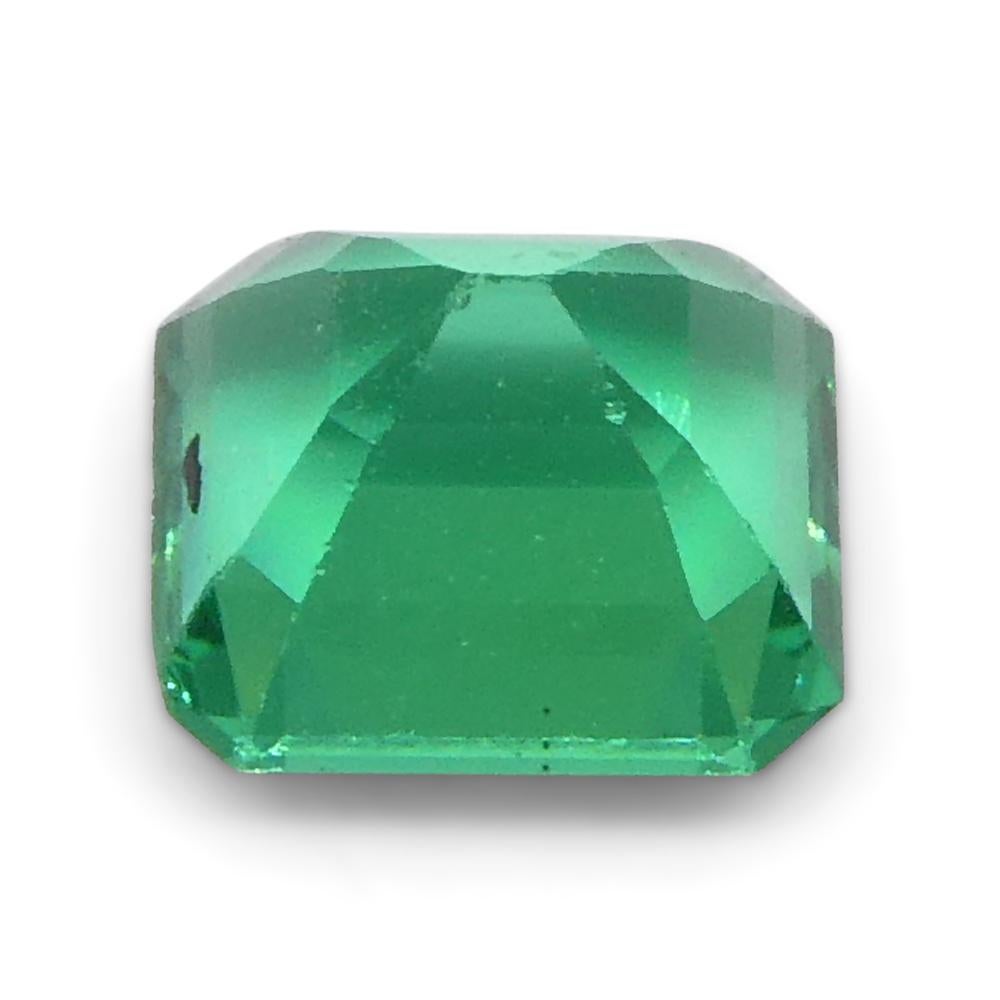 0.73ct Rectangular/Emerald Cut Green Emerald from Colombia For Sale 3